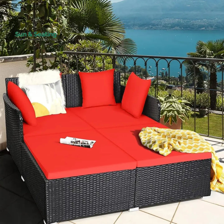 Jacinta Outdoor Patio Double Seater Daybed For Garden Poolside Daybed