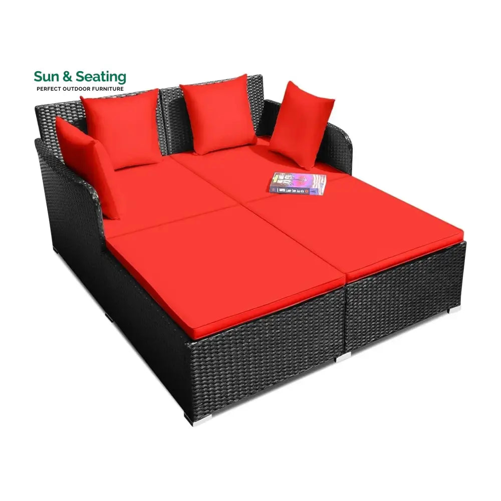 Jacinta Outdoor Patio Double Seater Daybed For Garden Poolside Daybed