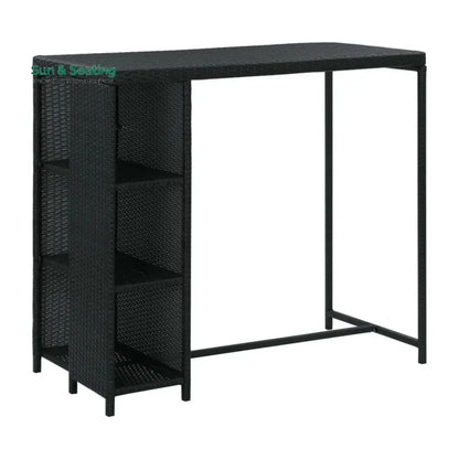 Jacinta Outdoor Rattan Wicker Bar Table with High-Top Design Bar Table