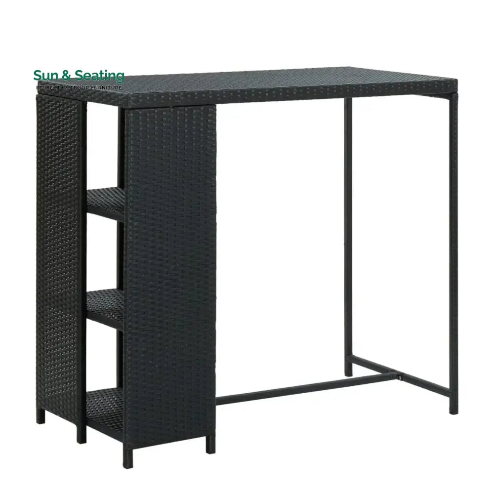 Jacinta Outdoor Rattan Wicker Bar Table with High-Top Design Bar Table