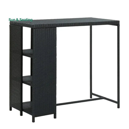 Jacinta Outdoor Rattan Wicker Bar Table with High-Top Design Bar Table