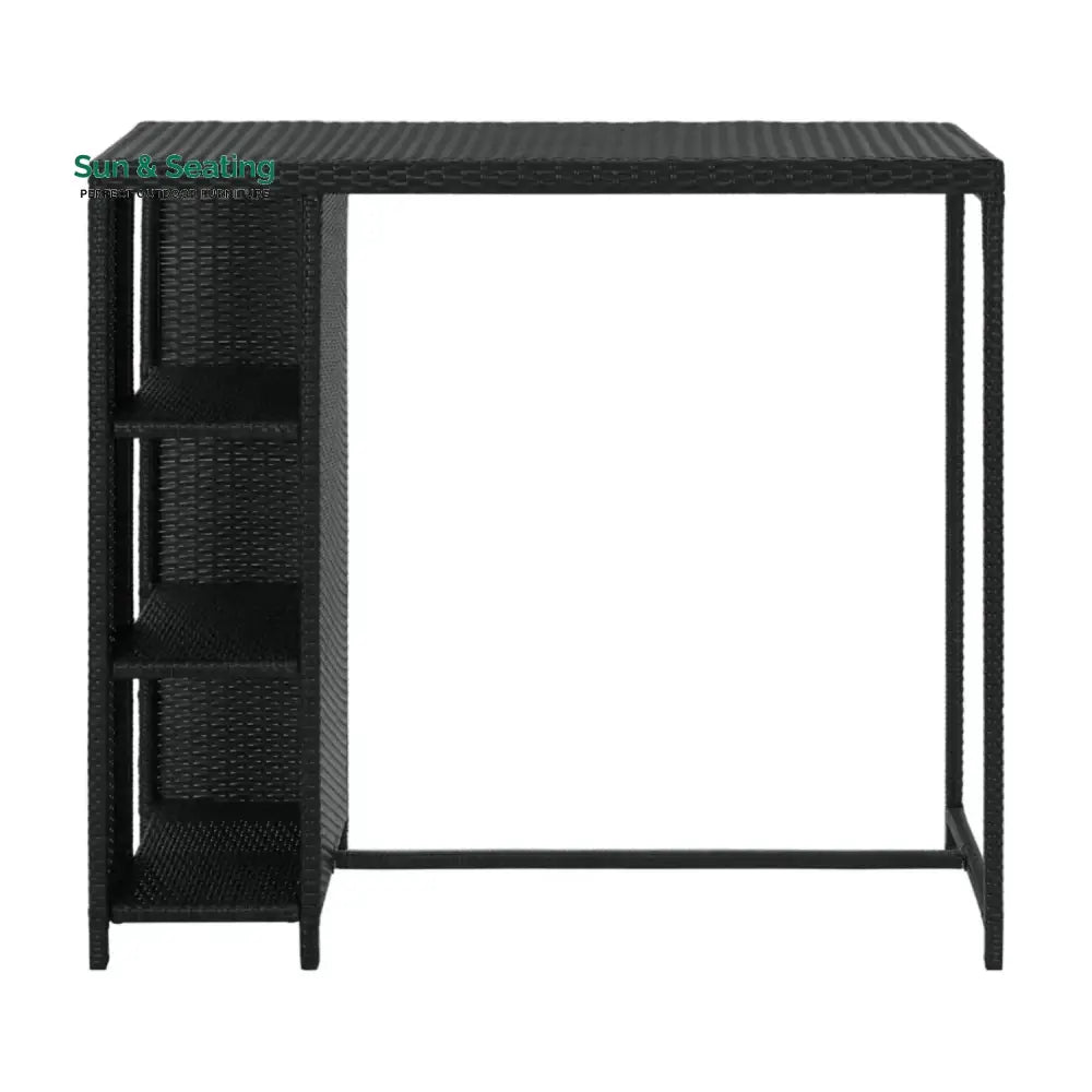 Jacinta Outdoor Rattan Wicker Bar Table with High-Top Design Bar Table