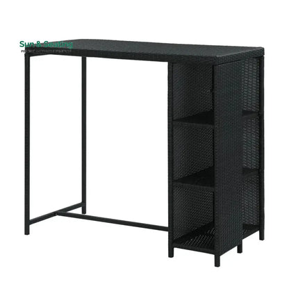 Jacinta Outdoor Rattan Wicker Bar Table with High-Top Design Bar Table