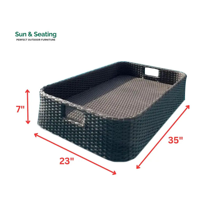 Jaime Luxury Floating Serving Tray For Swimming Pool - Brown (Rectangle) Floating Tray