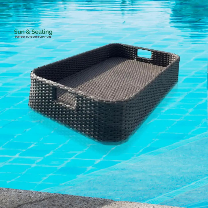 Jaime Luxury Floating Serving Tray For Swimming Pool - Brown (Rectangle) Floating Tray