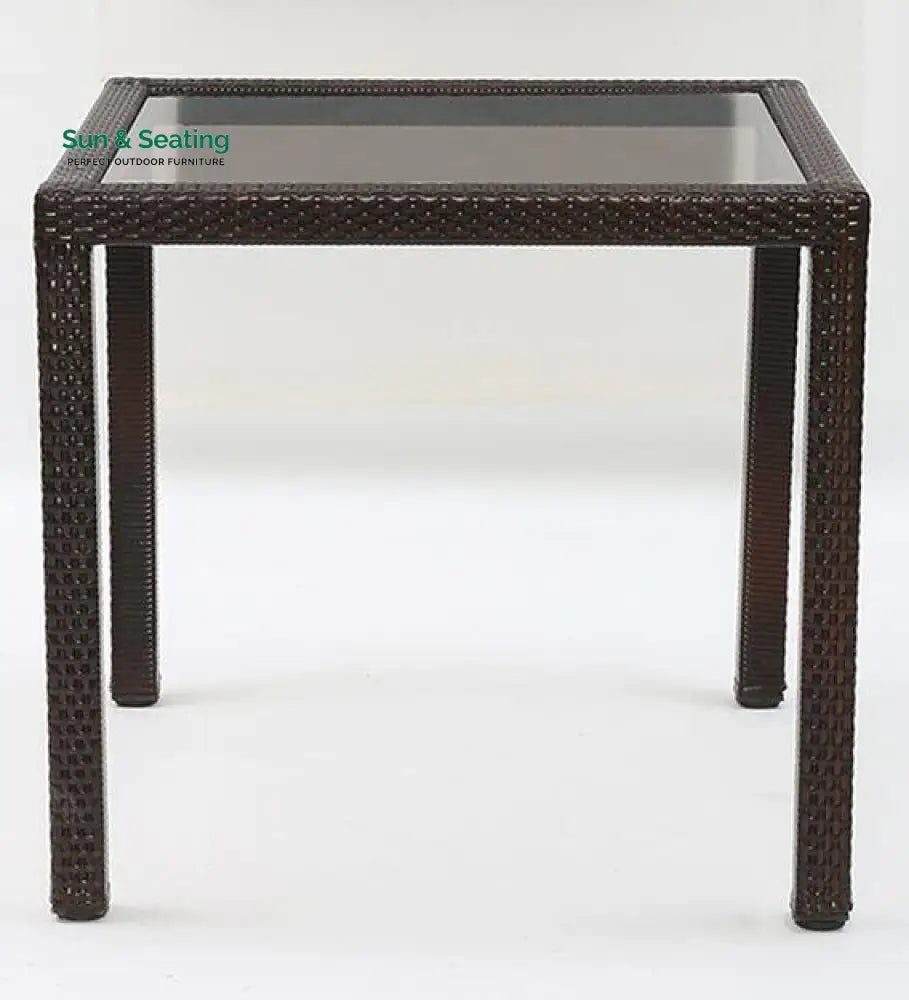 Jank Outdoor Patio Seating Set 4 Chairs and 1 Table Set (Dark Brown) Coffee Table Sets