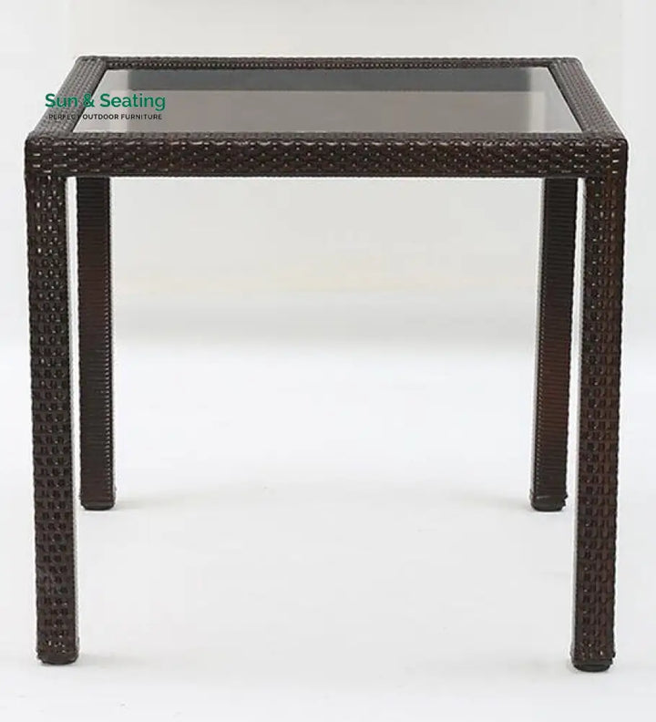 Jank Outdoor Patio Seating Set 4 Chairs and 1 Table Set (Dark Brown) Coffee Table Sets
