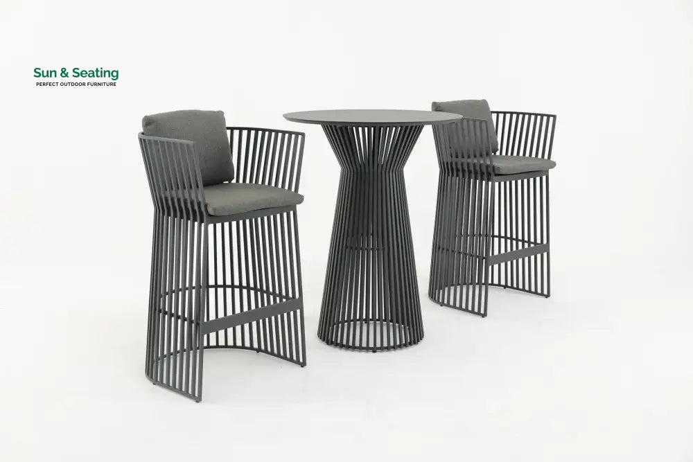 Javier Outdoor Patio Bar Set 2 Chairs and 1 Table Set Bar Sets