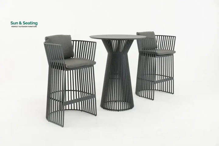 Javier Outdoor Patio Bar Set 2 Chairs and 1 Table Set Bar Sets