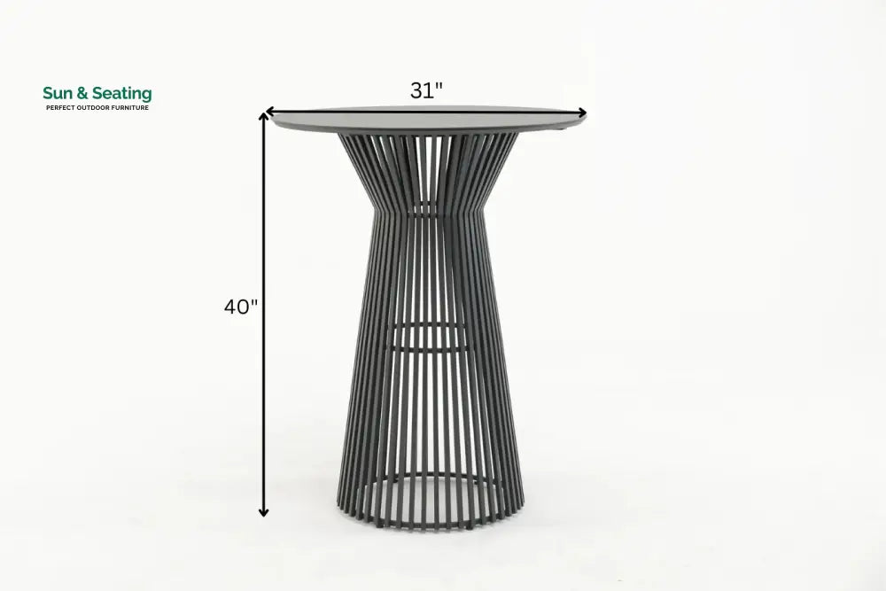 Javier Outdoor Patio Bar Set 2 Chairs and 1 Table Set Bar Sets