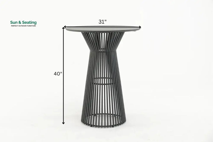 Javier Outdoor Patio Bar Set 2 Chairs and 1 Table Set Bar Sets