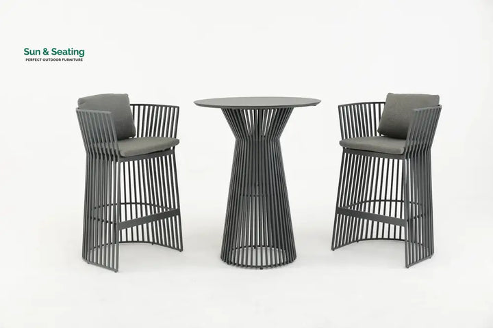 Javier Outdoor Patio Bar Set 2 Chairs and 1 Table Set Bar Sets