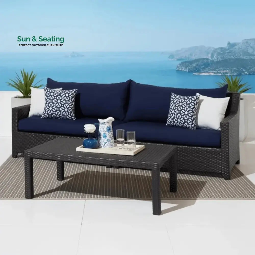 Jaya Outdoor All-Weather Rattan Wicker Three Seater Sofa Sofa Set