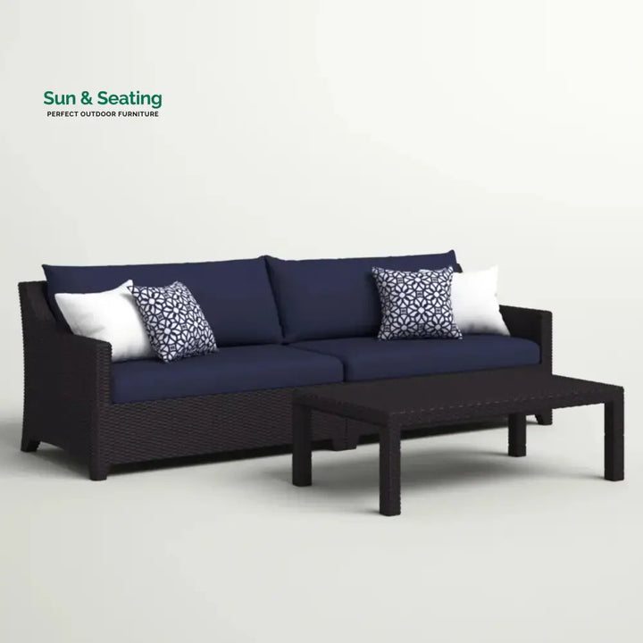 Jaya Outdoor All-Weather Rattan Wicker Three Seater Sofa Sofa Set