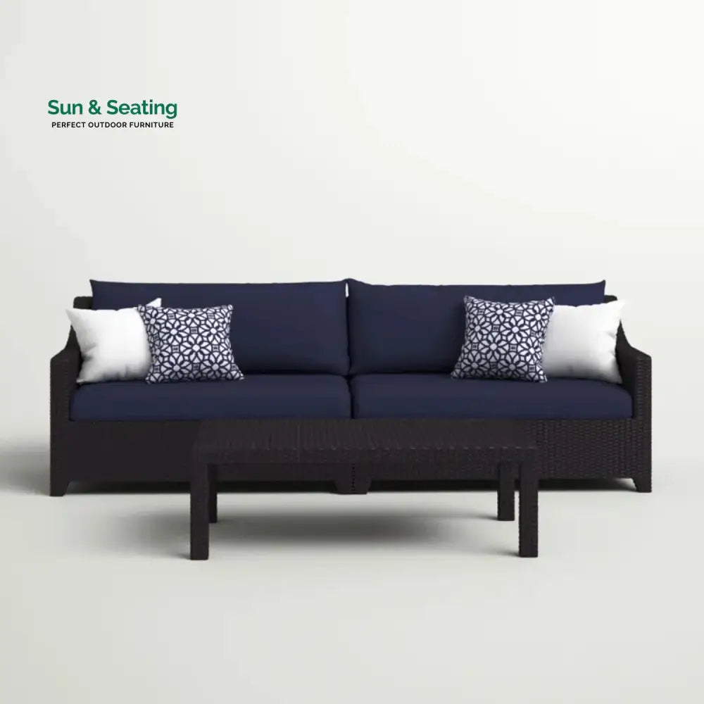 Jaya Outdoor All-Weather Rattan Wicker Three Seater Sofa Sofa Set