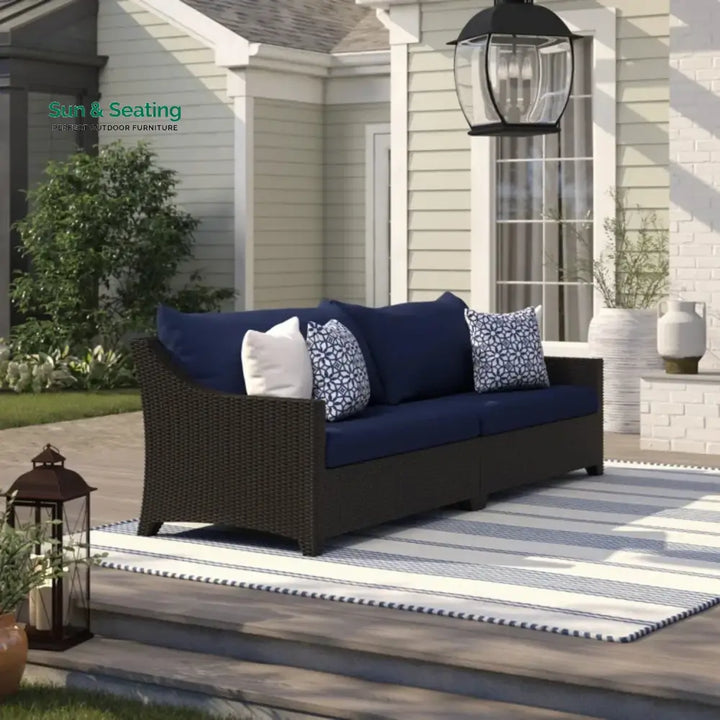Jaya Outdoor All-Weather Rattan Wicker Three Seater Sofa Sofa Set