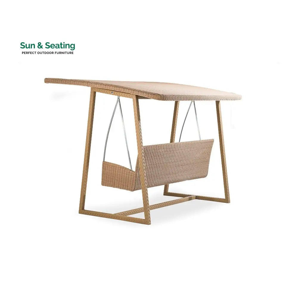 Jazz Three Seater Hanging Swing With Stand For Balcony Garden Swing (Tan) Swings