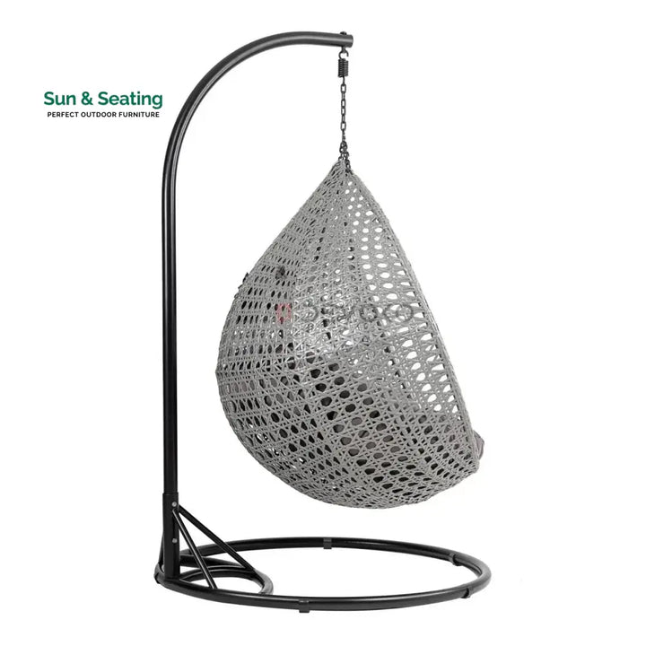 Jia Double Seater Rattan &amp; Wicker Swing (Grey) Swing