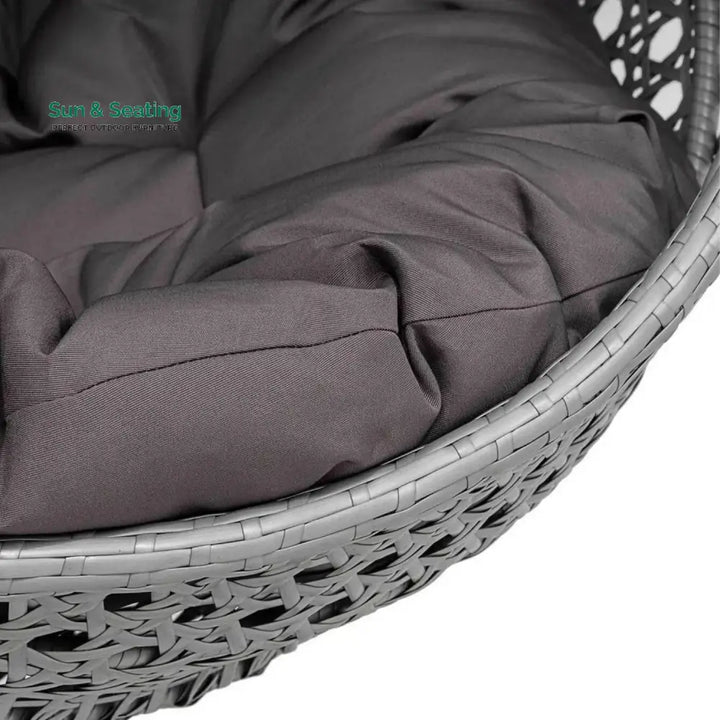 Jia Double Seater Rattan &amp; Wicker Swing (Grey) Swing