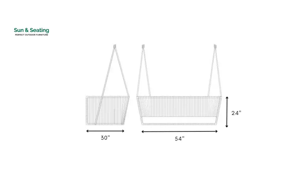 Jill Double Seater Hanging Swing Without Stand For Balcony Garden Swing (Light Grey) Braided &amp; Rope Swings