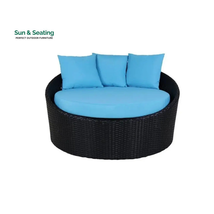 Johanne Outdoor Rattan Wicker Daybed with Glass Top Table Daybed