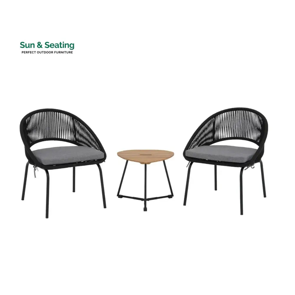 Josefina 3 Piece Garden Outdoor Rope Patio Set Patio Set