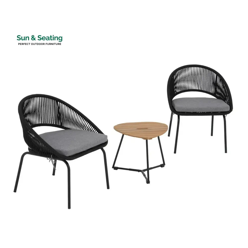 Josefina 3 Piece Garden Outdoor Rope Patio Set Patio Set