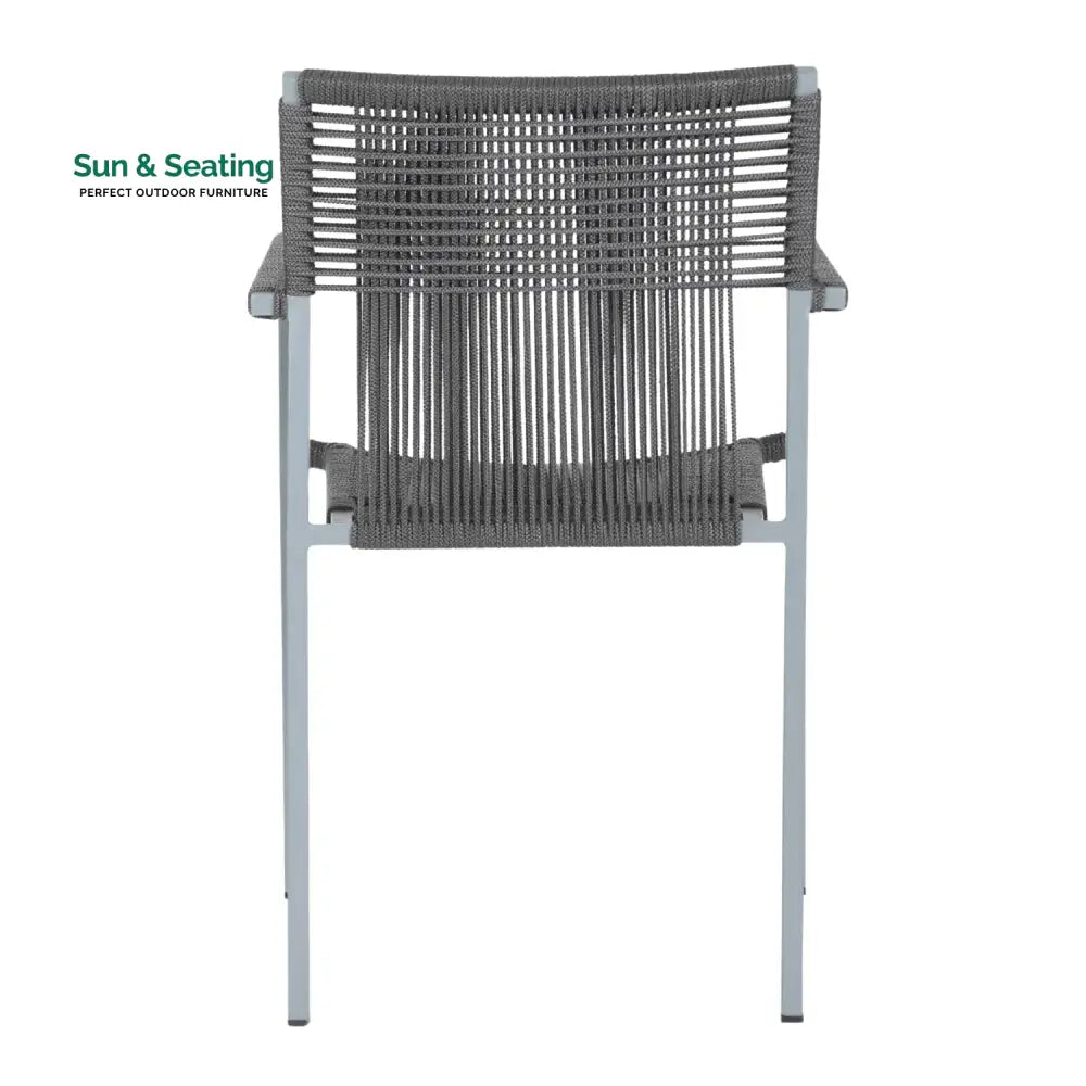 Jovie Outdoor Rope 3-Piece Patio Set (Grey)