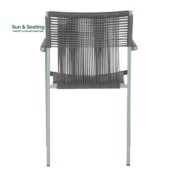 Jovie Outdoor Rope 3-Piece Patio Set (Grey)