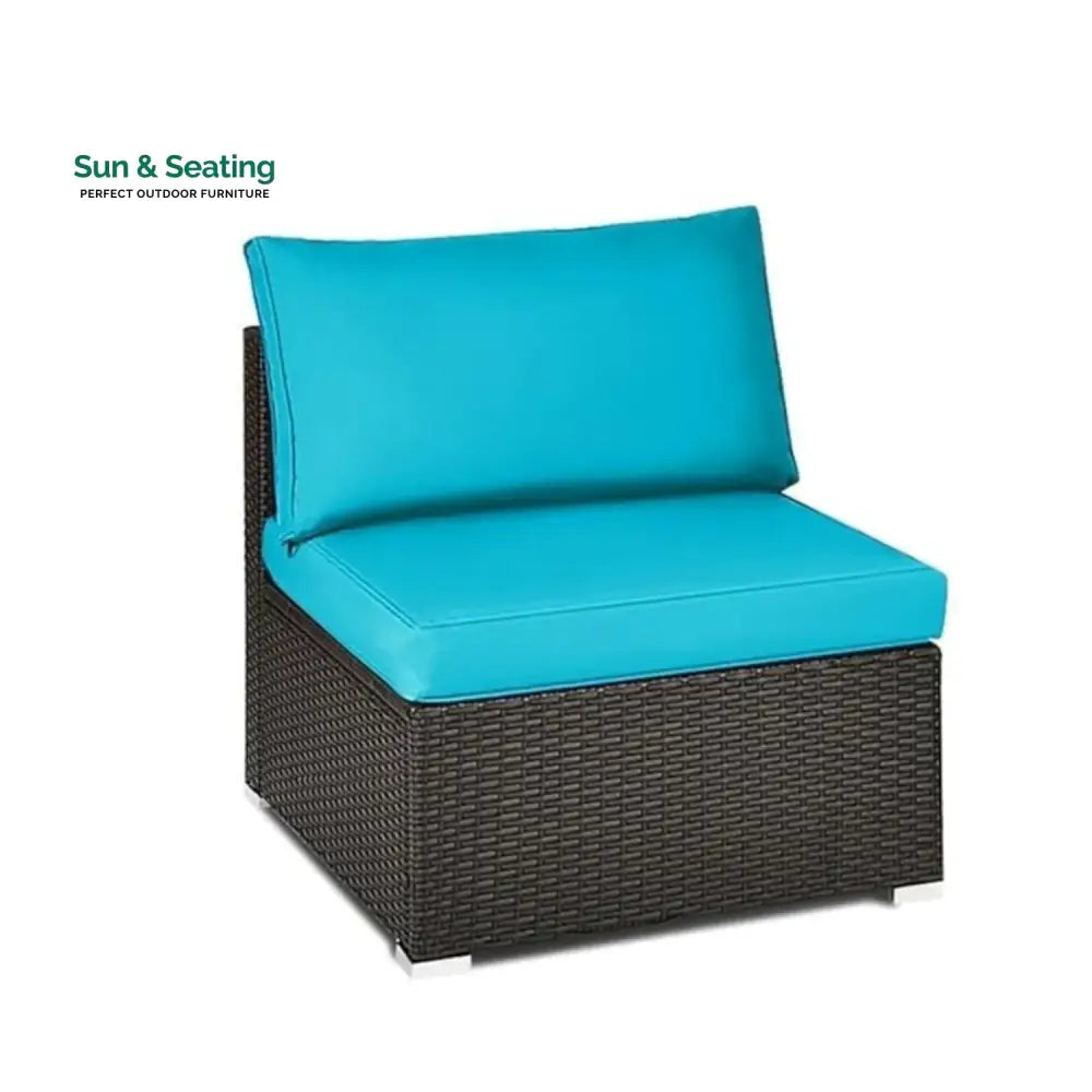 Juana 2-Piece Outdoor Wicker Armless Sofa Sofa Set