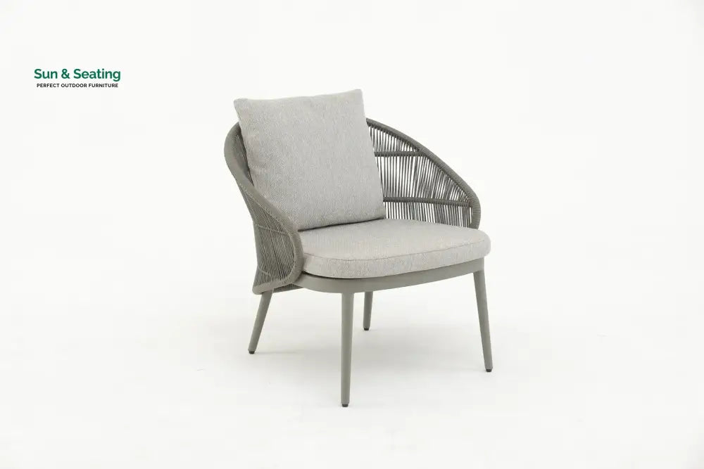 Juanito Outdoor Sofa Set 2 Seater 1 Single Seater 1 Side Table and 1 Center Table Set (Grey) Braided &amp; Rope Sofa Sets