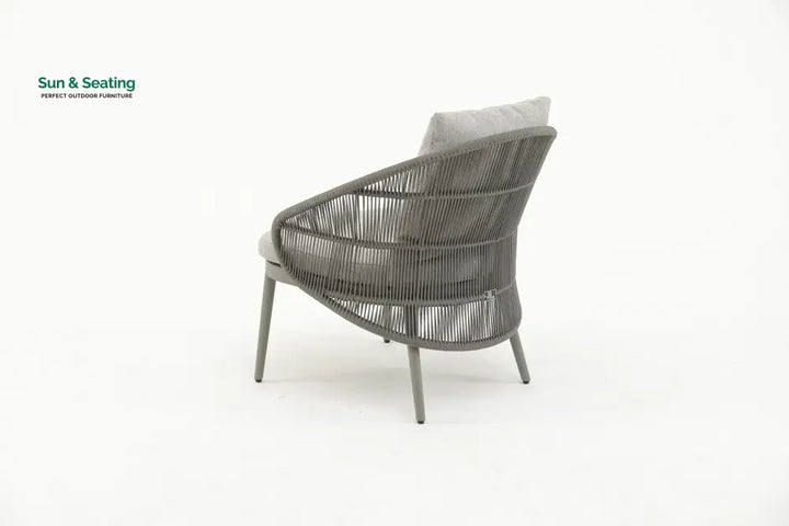 Juanito Outdoor Sofa Set 2 Seater 1 Single Seater 1 Side Table and 1 Center Table Set (Grey) Braided &amp; Rope Sofa Sets