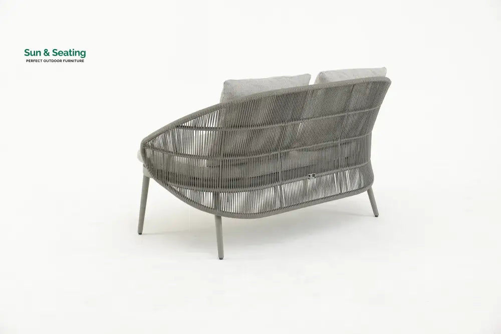 Juanito Outdoor Sofa Set 2 Seater 1 Single Seater 1 Side Table and 1 Center Table Set (Grey) Braided &amp; Rope Sofa Sets