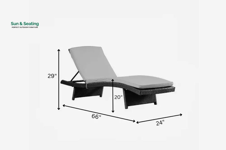 Justy Outdoor Swimming Poolside Lounger (Dark Brown) Loungers
