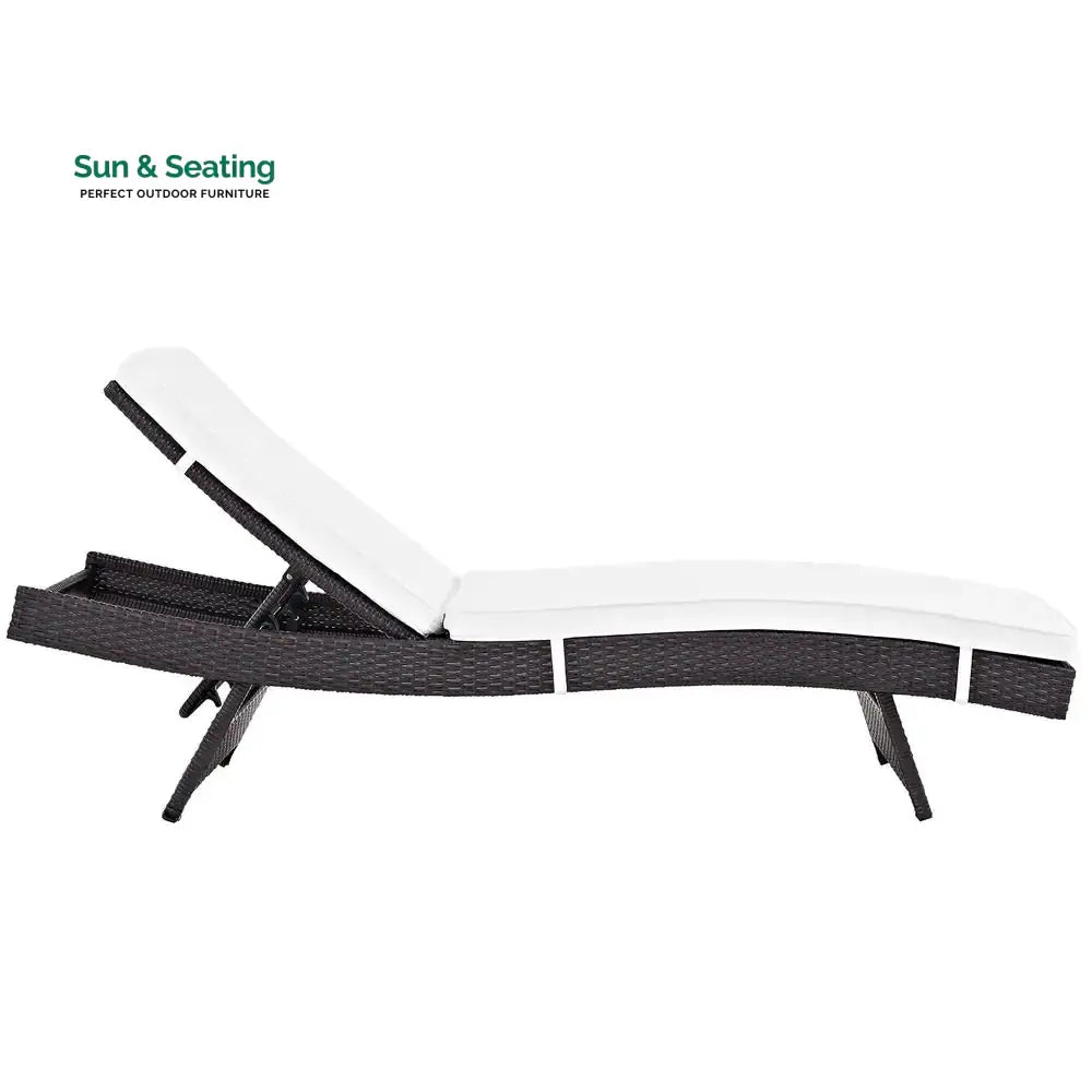 Justy Outdoor Swimming Poolside Lounger (Dark Brown) Loungers