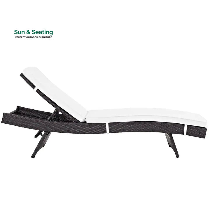 Justy Outdoor Swimming Poolside Lounger (Dark Brown) Loungers