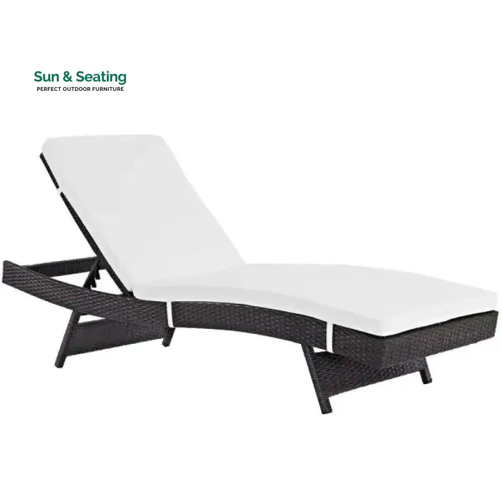 Justy Outdoor Swimming Poolside Lounger (Dark Brown) Loungers