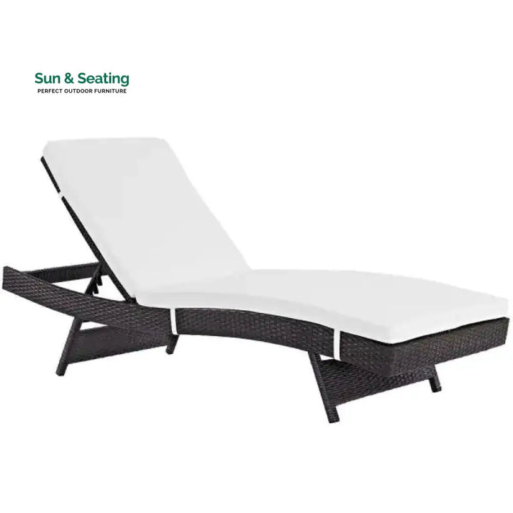 Justy Outdoor Swimming Poolside Lounger (Dark Brown) Loungers