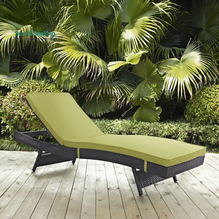 Jutta Outdoor Rattan Wicker Chaise Lounger For Poolside Lounger Set