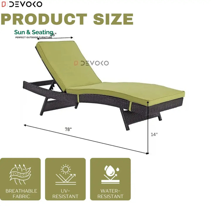 Jutta Outdoor Rattan Wicker Chaise Lounger For Poolside Lounger Set