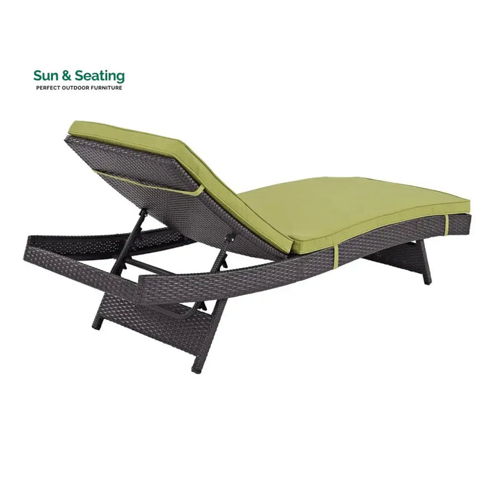 Jutta Outdoor Rattan Wicker Chaise Lounger For Poolside Lounger Set