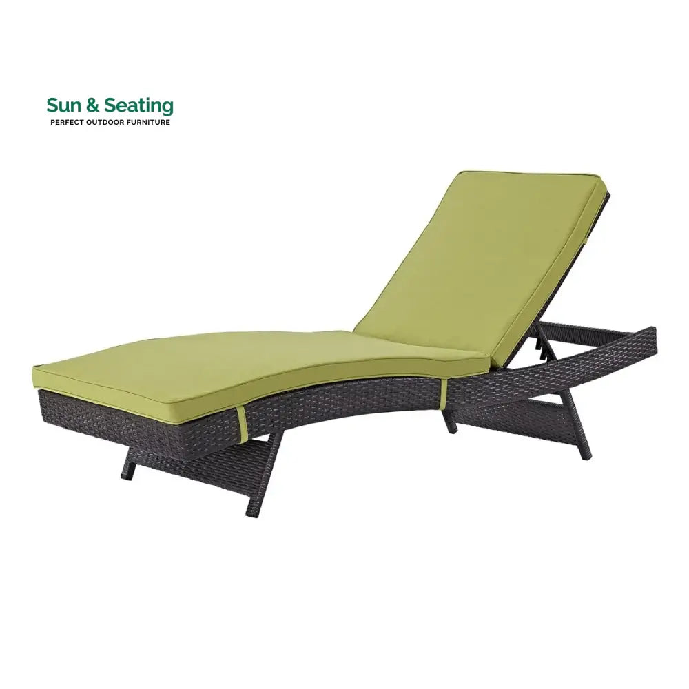 Jutta Outdoor Rattan Wicker Chaise Lounger For Poolside Lounger Set