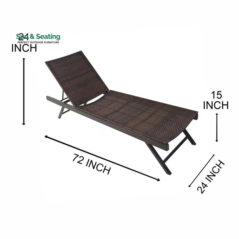Juva Outdoor Swimming Poolside Lounger (Brown) Loungers