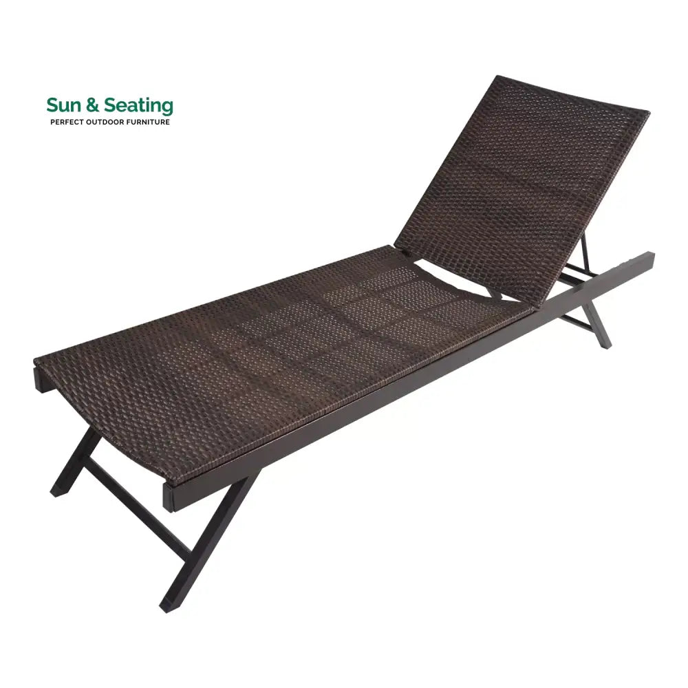 Juva Outdoor Swimming Poolside Lounger (Brown) Loungers