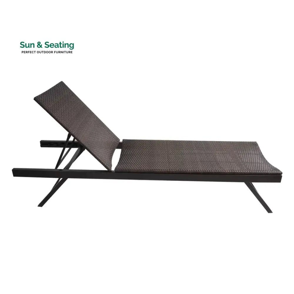 Juva Outdoor Swimming Poolside Lounger (Brown) Loungers
