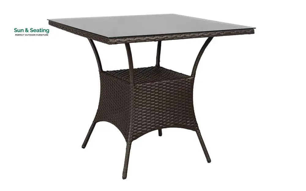 Kaddu Outdoor Patio Seating Set 4 Chairs and 1 Table Set (Dark Brown) Coffee Table Sets