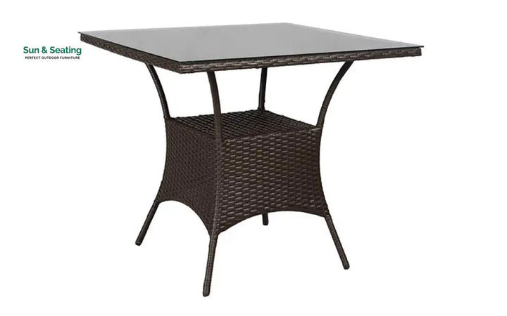 Kaddu Outdoor Patio Seating Set 4 Chairs and 1 Table Set (Dark Brown) Coffee Table Sets
