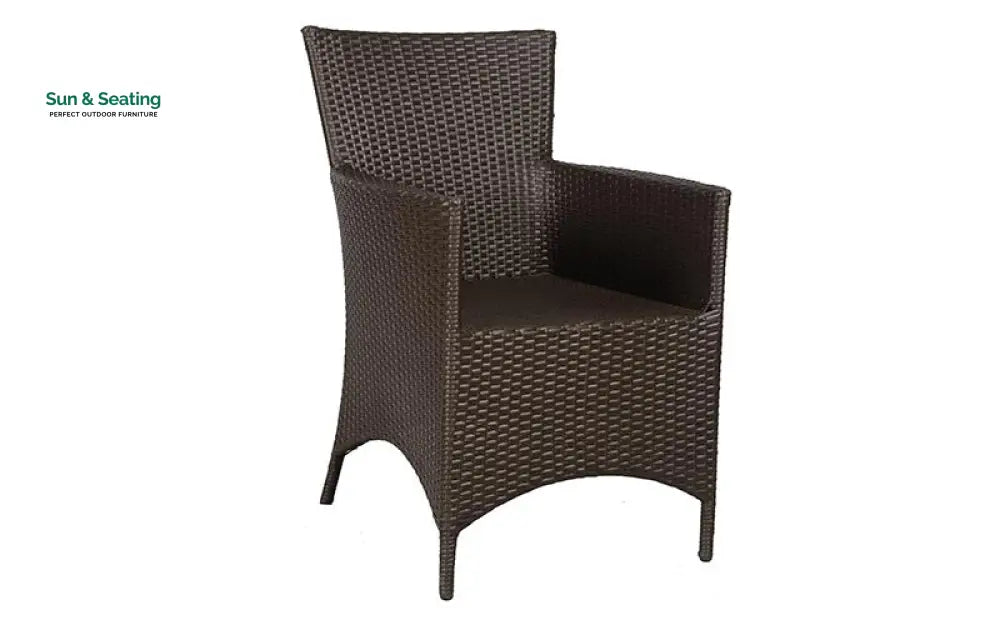 Kaddu Outdoor Patio Seating Set 4 Chairs and 1 Table Set (Dark Brown) Coffee Table Sets
