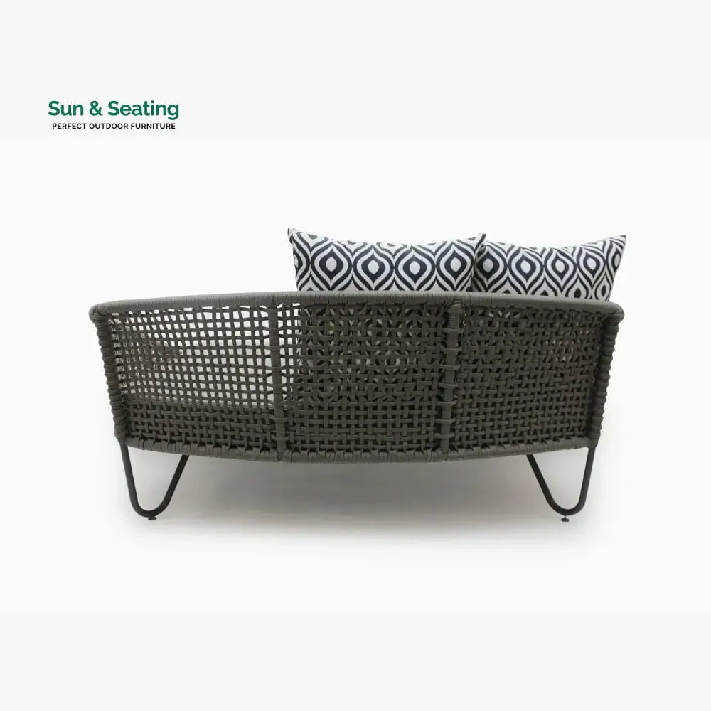 Kaelyn Outdoor Rope Patio Furniture Daybed (Grey) Daybed