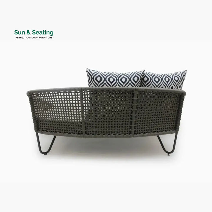 Kaelyn Outdoor Rope Patio Furniture Daybed (Grey) Daybed
